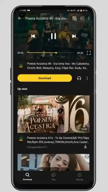 captura de tela do aplicativo Snaptube