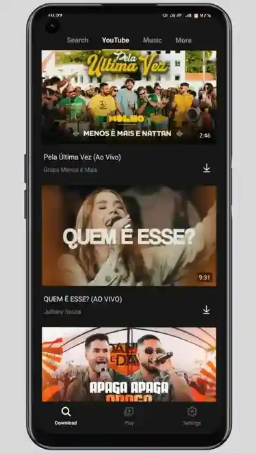 captura de tela do aplicativo Snaptube